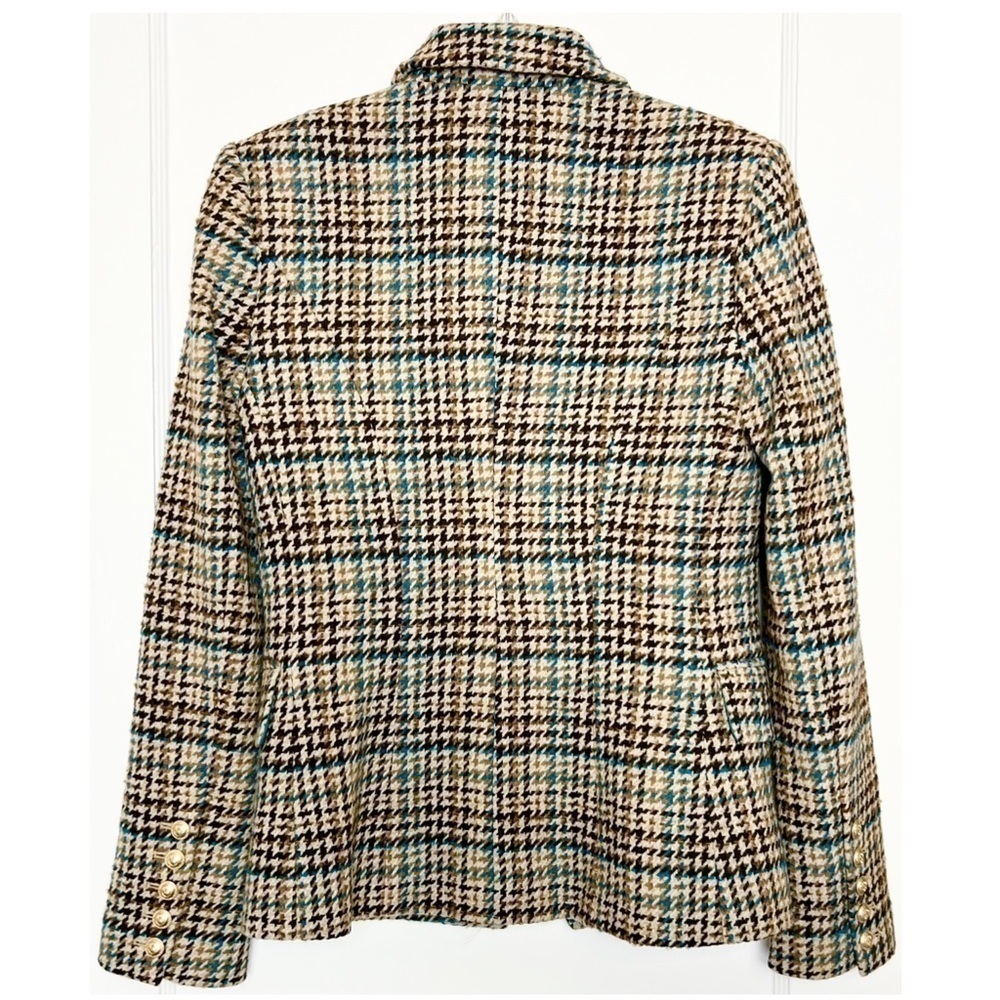 NWT L’AGENCE Kenzie Tweed Plaid Check Double Breasted Wool Academia Blazer 2 - Picture 13 of 16